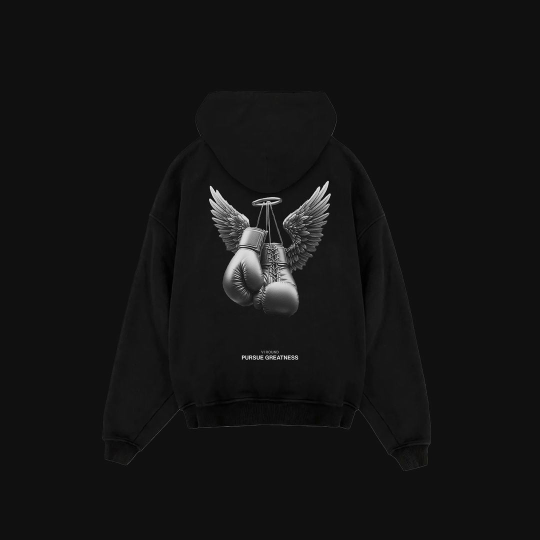 Angel Wings Oversize Hoodie Black